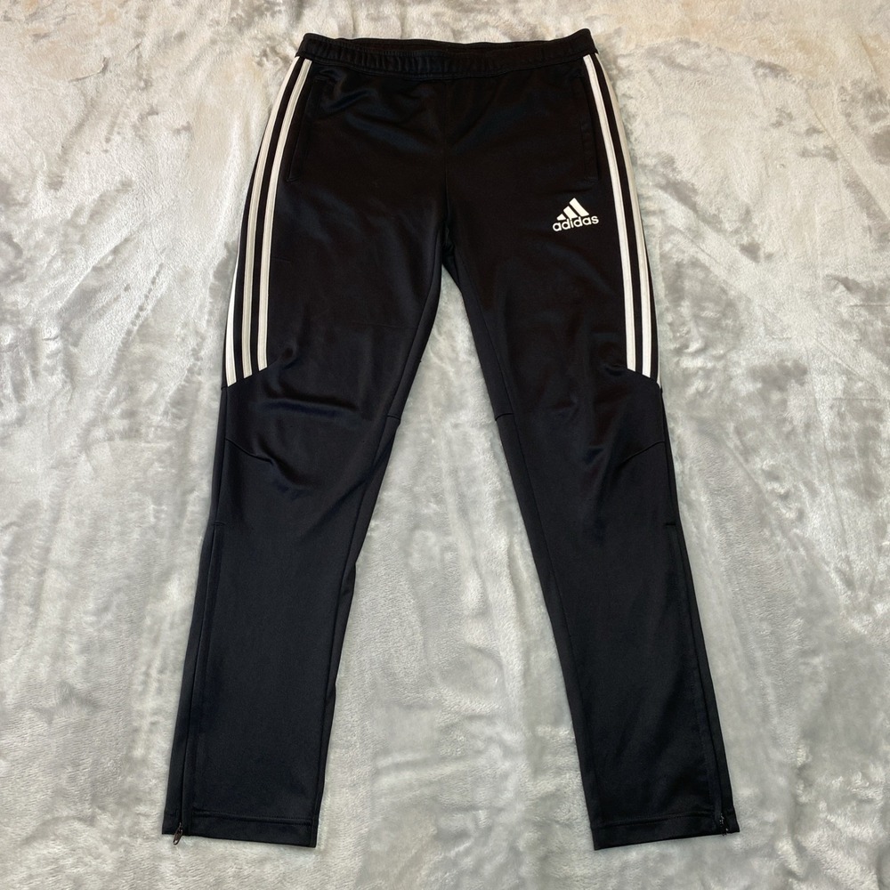 Adidas Tiro Track Pants Youth Large Black White Soccer Training Running Outdoors